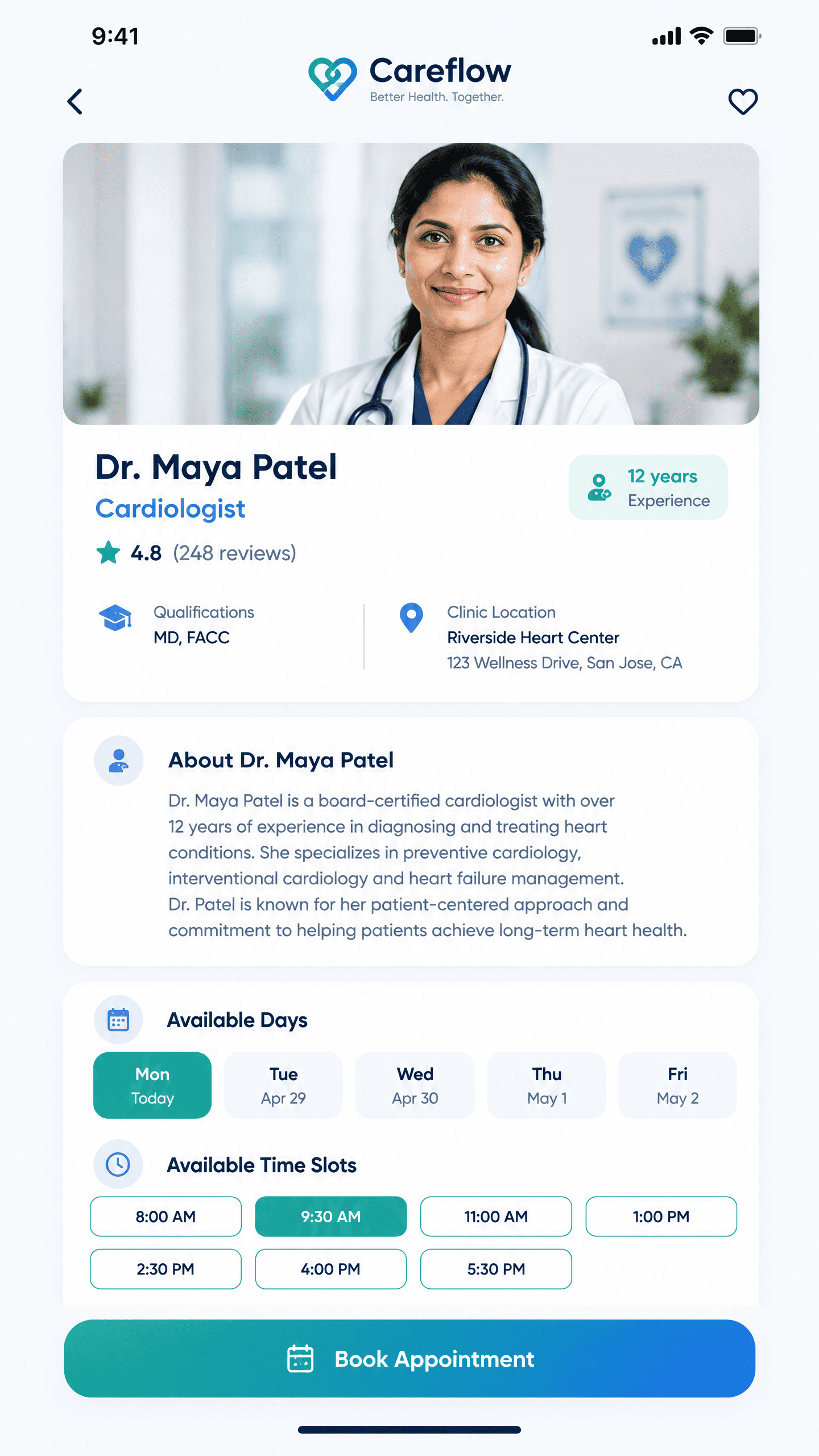 Doctor Profile, Experience & Fee
